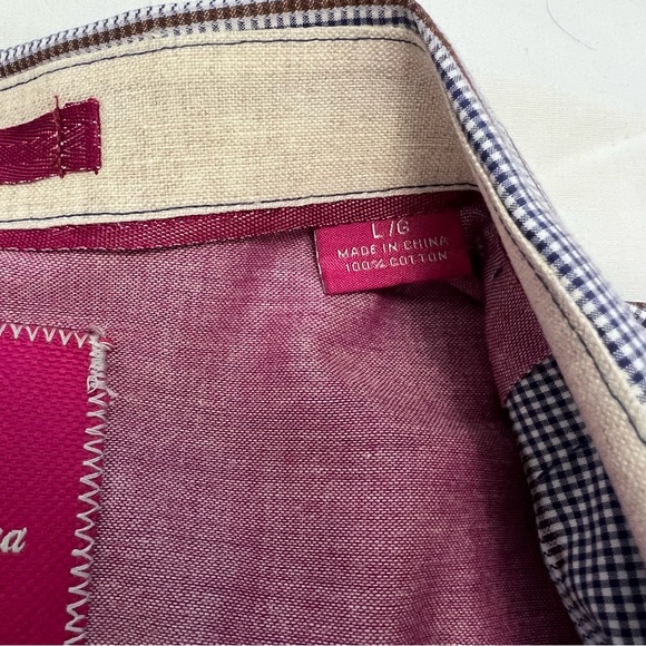 Tommy Bahama Men's Large Striped Cotton Long Sleeve Button Down Shirt - Picture 3 of 4